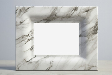 White marble picture frame