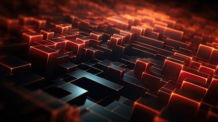 Obraz premium Abstract digital data background. Can be used in the description of network abilities, technological processes, digital storages, science, education, etc.