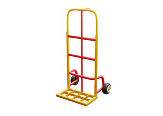 3D Low Poly Trolley Icon