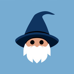 wizard head vector