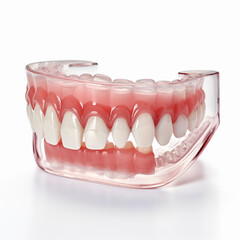 Fototapeta na wymiar Denture Close Up Teeth Model White Teeth 3d Render