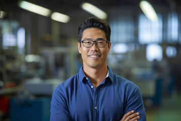 Young South Asian Man Working as Engineer or Scientist in Technology Research Facility. AI Generative