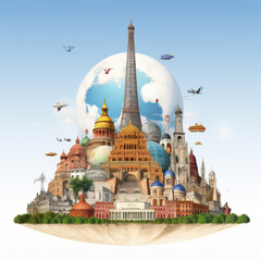 "
Travel around the globe with big set of famous landmarks of the world