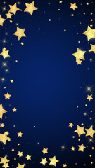 Fototapeta premium Magic stars vector overlay. Gold stars scattered