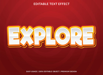 explore editable text effect template with abstract background use for business brand and logo