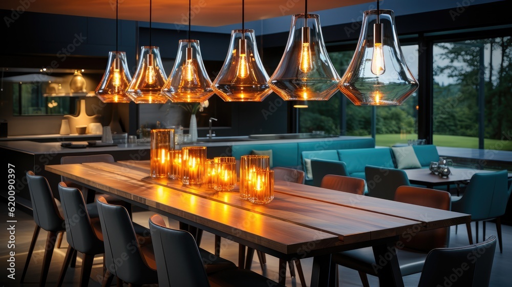 Poster lamp with simple yet elegant design, pendant light and beautiful feature wall decorations.