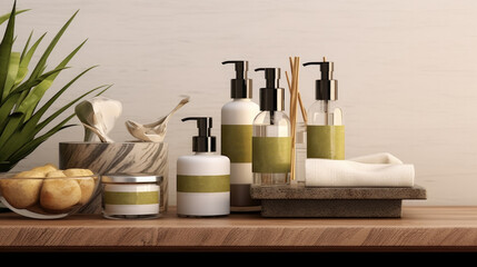 Luxury organic cosmetic, skincare, beauty, Natural face or body care beauty make up products design.