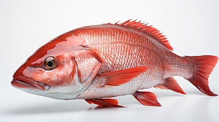 Fresh fish isolated on white background.