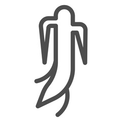 Korea traditional pattern outline icon. Linear symbol.