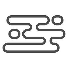 Korea traditional pattern outline icon. Linear symbol.