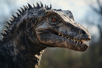 Close-Up of Nodosaurus, Natural light, Generative AI