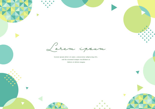 green colored geometric pattern card design
