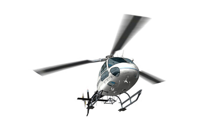 black and white Helicopter
