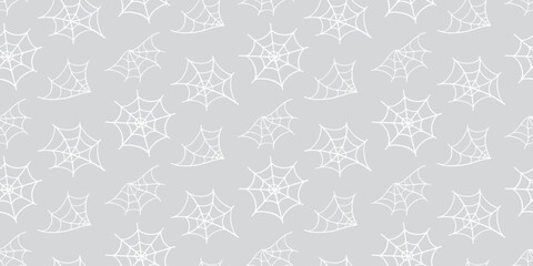 Spider Web Halloween Trap. Cobweb Seamless Pattern