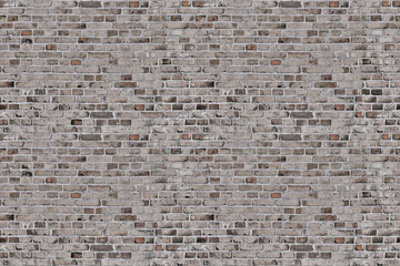 Brick wall seamless texture. Beige gray brick pattern background. Old vintage brick wall background