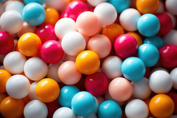 Playful Rainbow Ball Collection. Generative AI