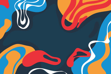 Flat design abstract illustration in bright colors