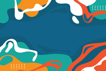 Flat design abstract illustration in bright colors