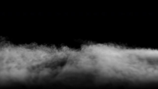 Smoke streaming on the ground. Video in a loop. Can be used as a special effect for your projects, video texture or background for designs, scenes, etc.