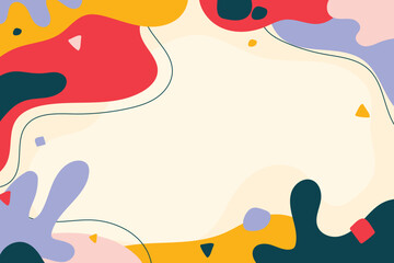 Flat design abstract illustration in bright colors