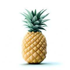pineapple on a white