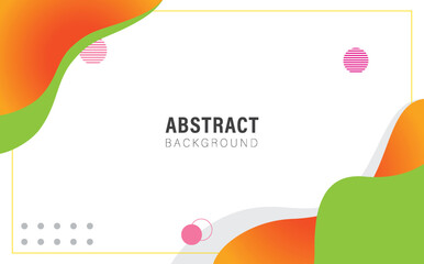 abstract background green and orange, template banner, background with abstract shapes