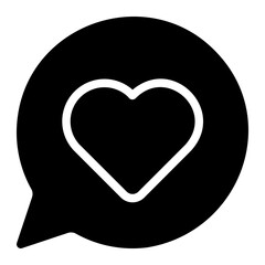 love glyph icon