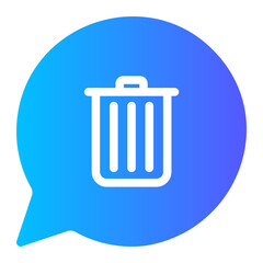 delete message gradient icon