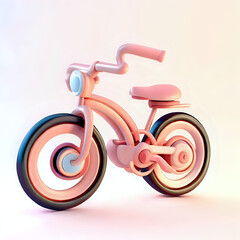 red bicycle isolated