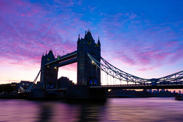Landscape of London Tower Bridge at Twilight, London UK.
