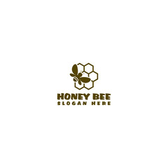 Honey Bee animal logo template