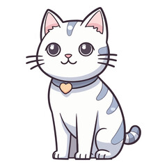 Obraz premium Playful Whiskers: Cute Burmilla Cat Illustration