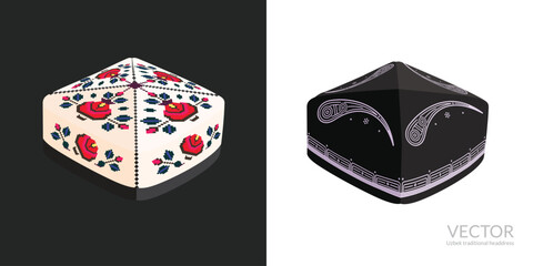 Fototapeta premium Uzbek traditional headdress Doppi