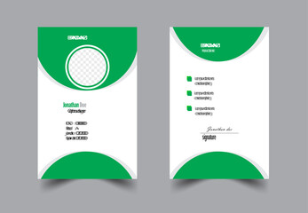 Modern id card design template with abstract background, corporate id card for personal use