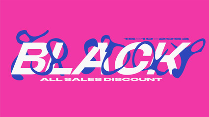Black Friday Urban Style Graffiti Typography and Calligraphy Banner Template Illustration, Pink Background