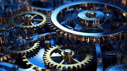 Background featuring engineering gears and machinery, showcasing the intricate and mechanical aspects of engineering. Generative Ai