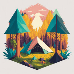 camping in the mountains