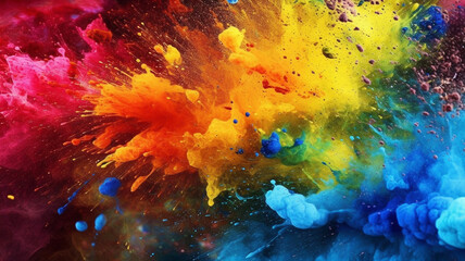 abstract colorful background vibrant color interplay of colors, AI generated.