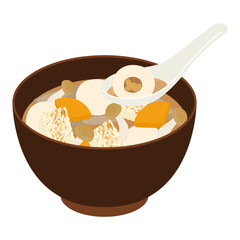 まめぶ汁のイラスト