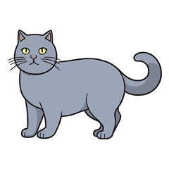 Purrfectly Illustrated: 2D Chartreux Cat Delight