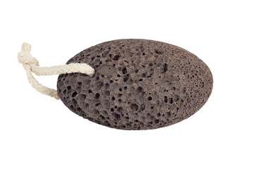 pumice stone, volcanic pumice stone for spa isolated from background