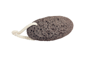 pumice stone, volcanic pumice stone for spa isolated from background
