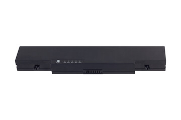 Removable laptop battery isolated from the background