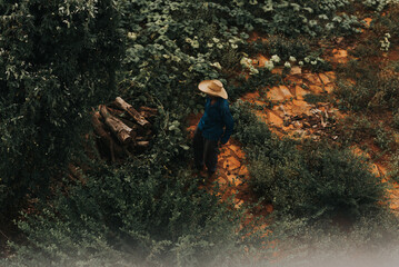 person sitting on a bench
