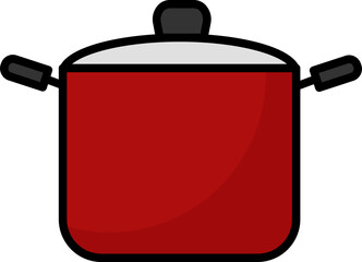 Obraz premium Pot decorative design element for website, presentation, flyer, brochure, printing, application. Icon style