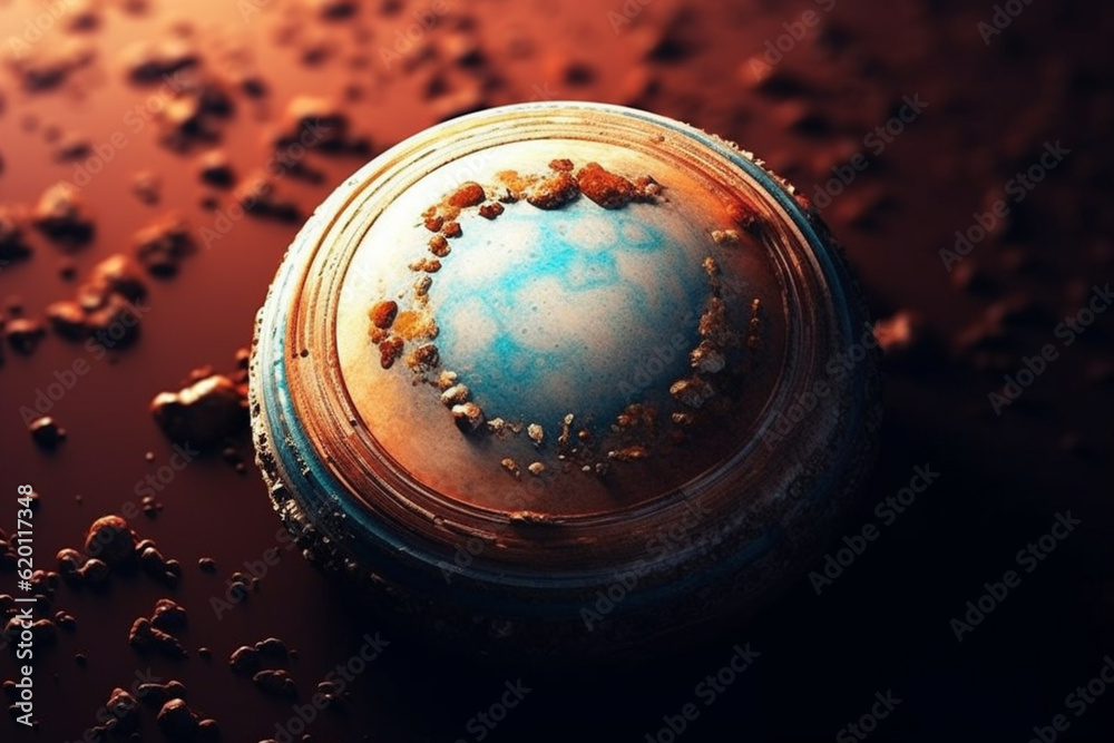 Leinwandbilder an abstract mars with swirling geometric patterns and soft pastel colors, evoking a sense of tranqui