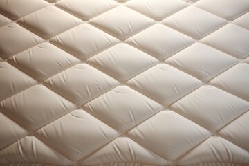 Close up of white quilted mattress