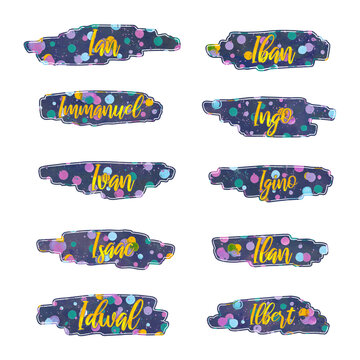 boy names that start with letter I, Ian, Iban, Immanuel, Ingo, Ivan, Igino, Isaac, Ilan, Idwal, Ilbert, printable stickers, gift tags, labels