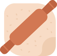 Rolling pin cooking illustration