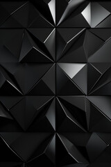  Triangular tile Wallpaper with 3D Black blocks